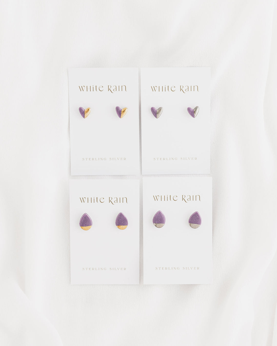 *New* Blue and Purple Ceramic stud earrings