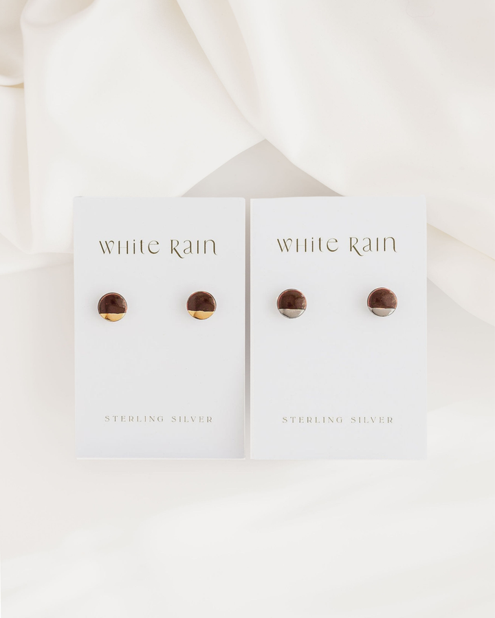 Brown Circle Studs