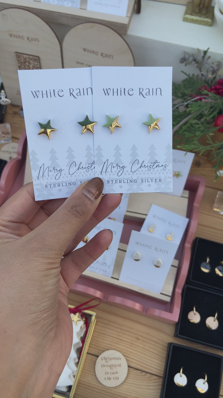 Star Ceramic Earring Studs