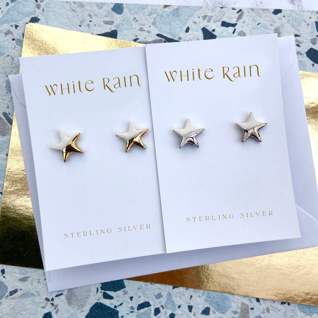 Star Ceramic Earring Studs