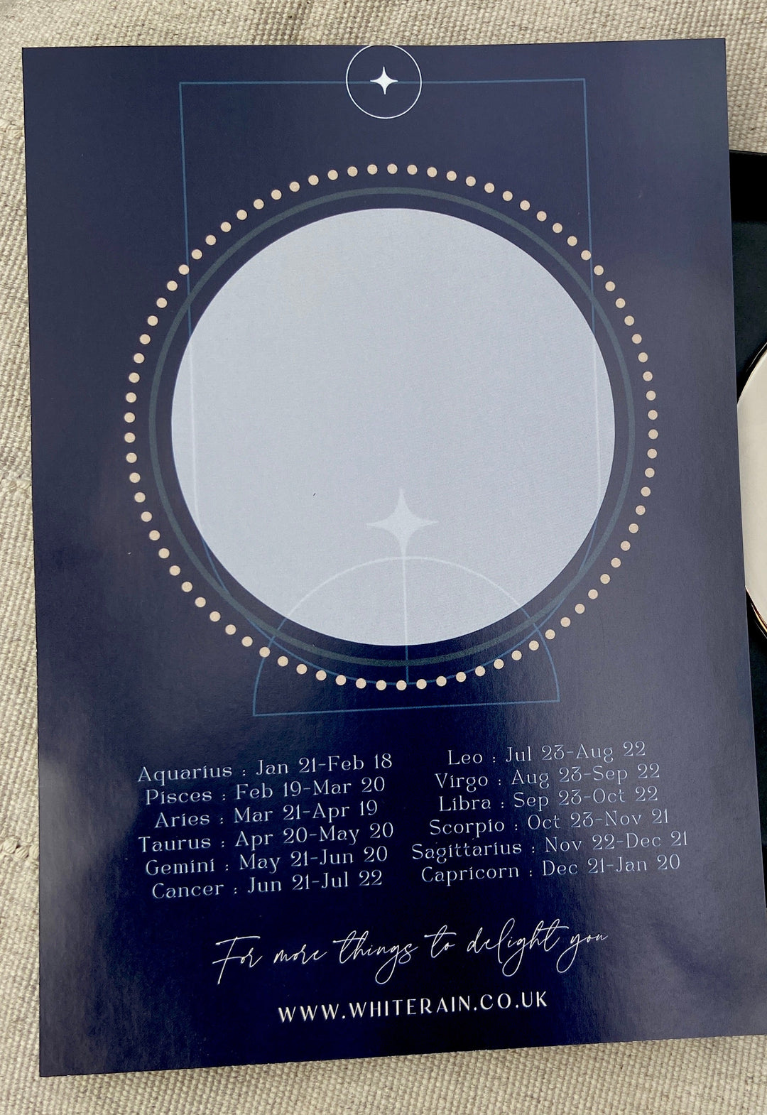 Zodiac Sign Ceramic Necklace Charm