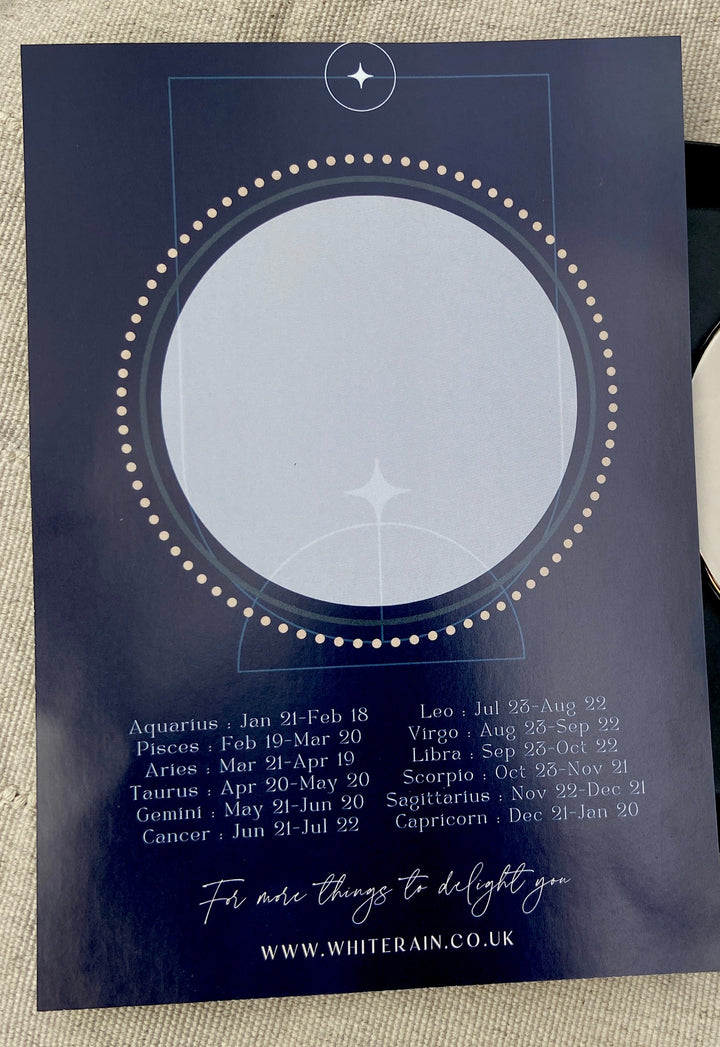 Zodiac Sign Ceramic Necklace Charm