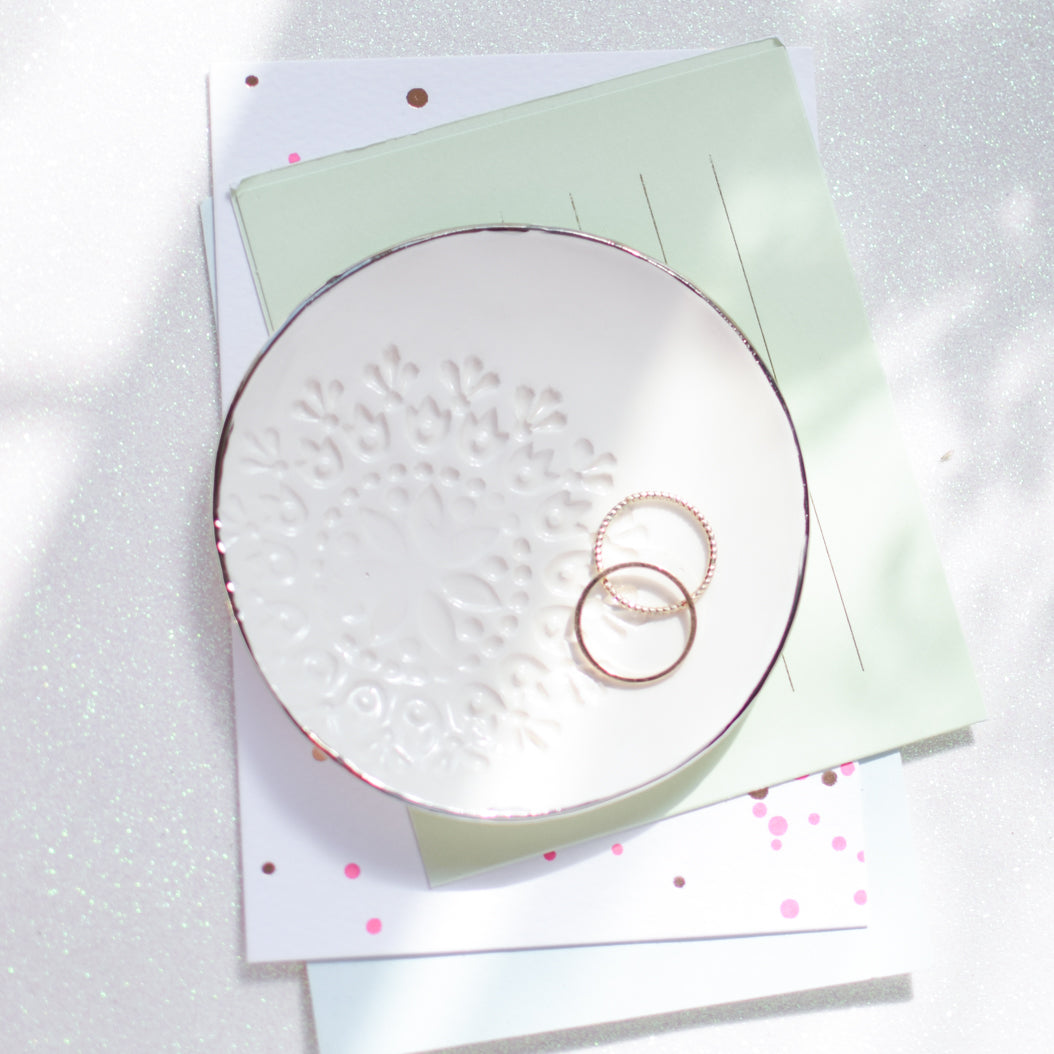 Circle Side Stamped Jewellery Dish