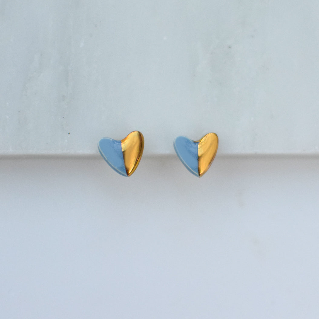 Heart shape Ceramic Stud Earrings