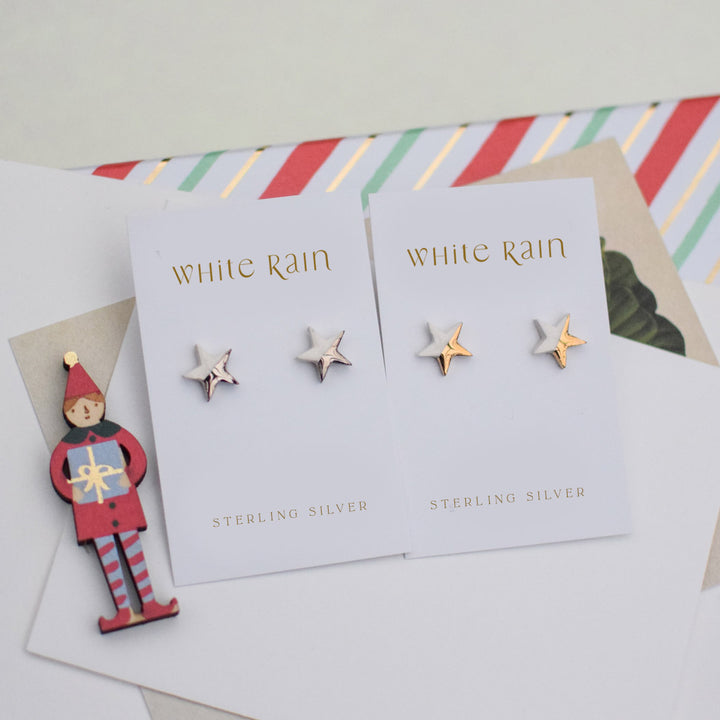 Star Ceramic Earring Studs