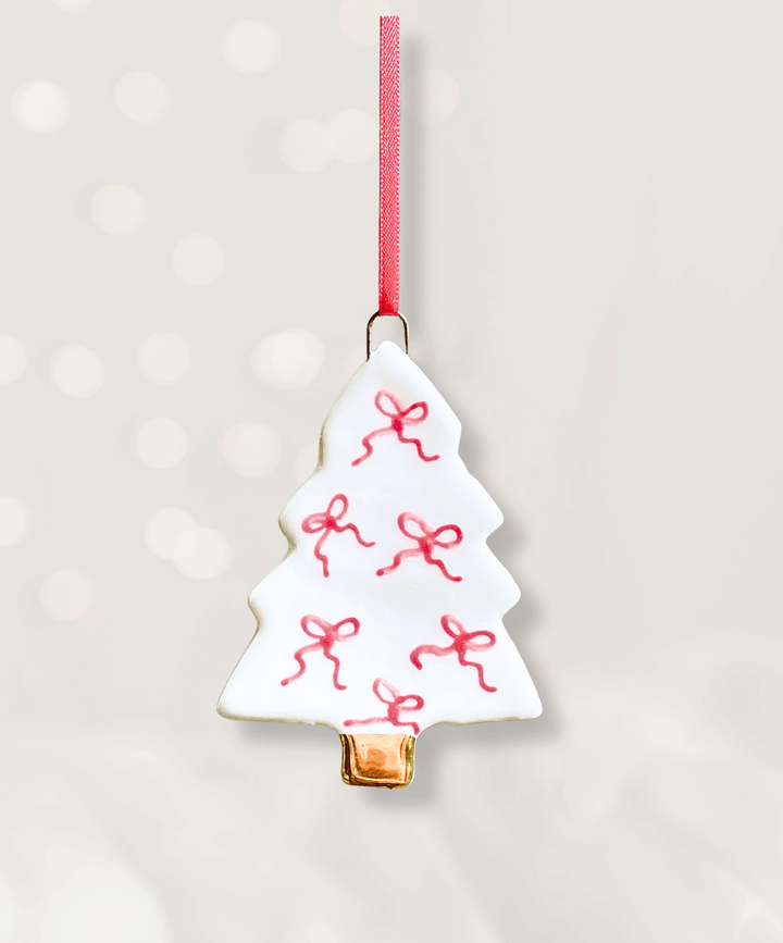 Set of 3 Christmas Ornaments with small bows