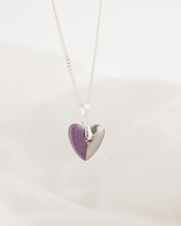 *New* Heart Mini Ceramic Charm with Huggie Hoops