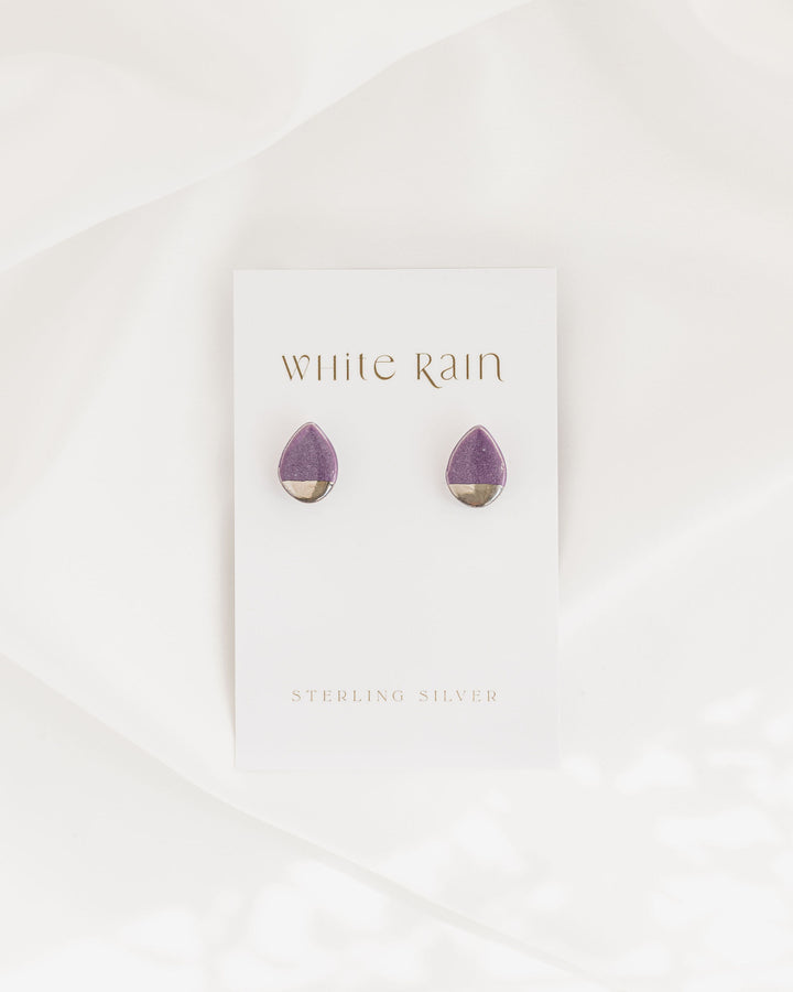 *New* Blue and Purple Ceramic stud earrings