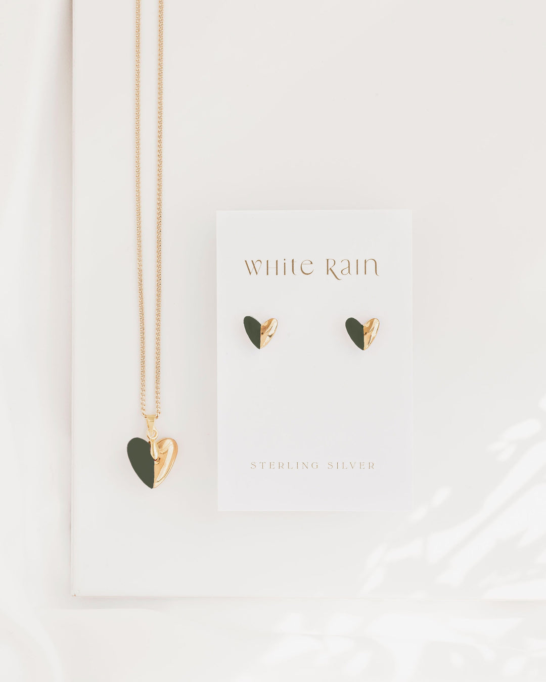 *New* Heart shape Ceramic necklace and earrings gift set