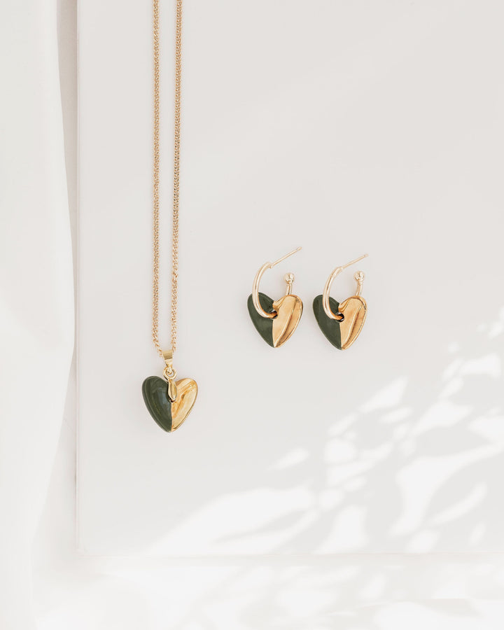 *New Colours* Heart shaped Ceramic pendant necklace