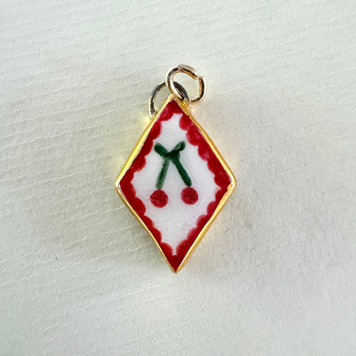 Cherry with Red Border Pendant