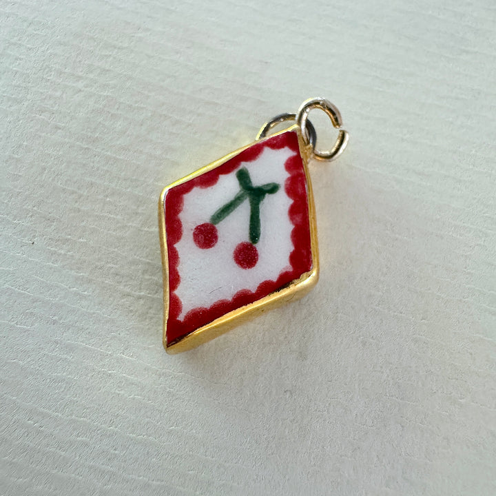Cherry with Red Border Pendant