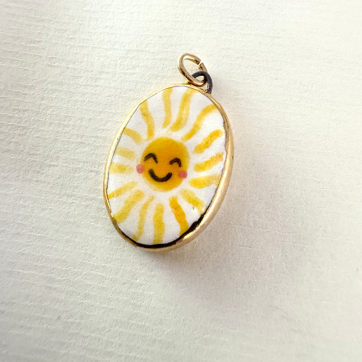 Sunshine with Face Pendant - Oval