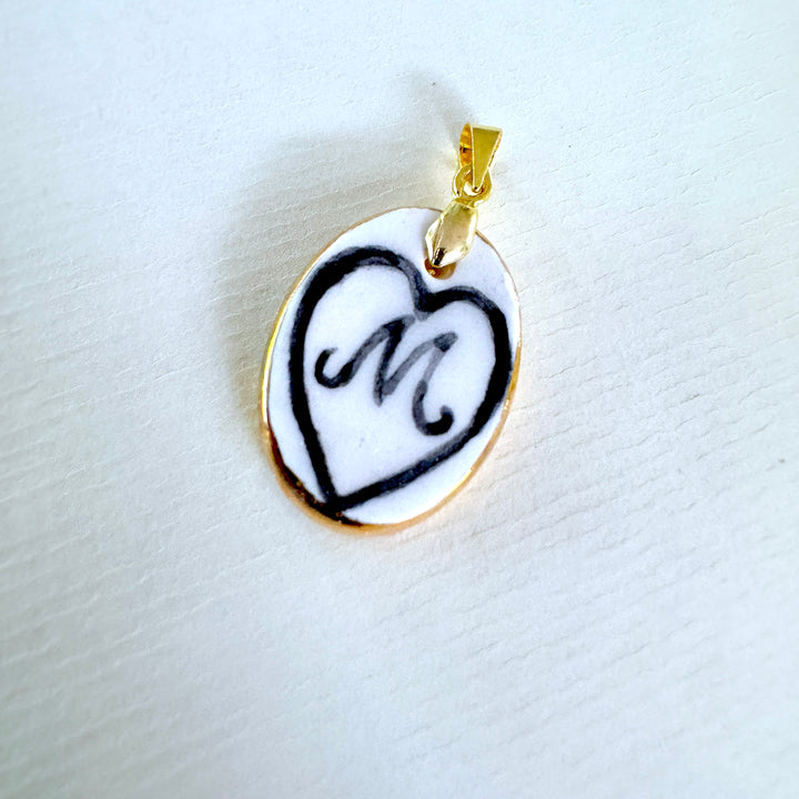 Personalised Initial in Heart Pendant