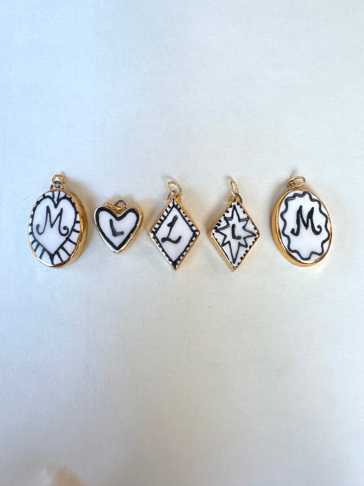 Personalised Initial Diamond Pendant with Star