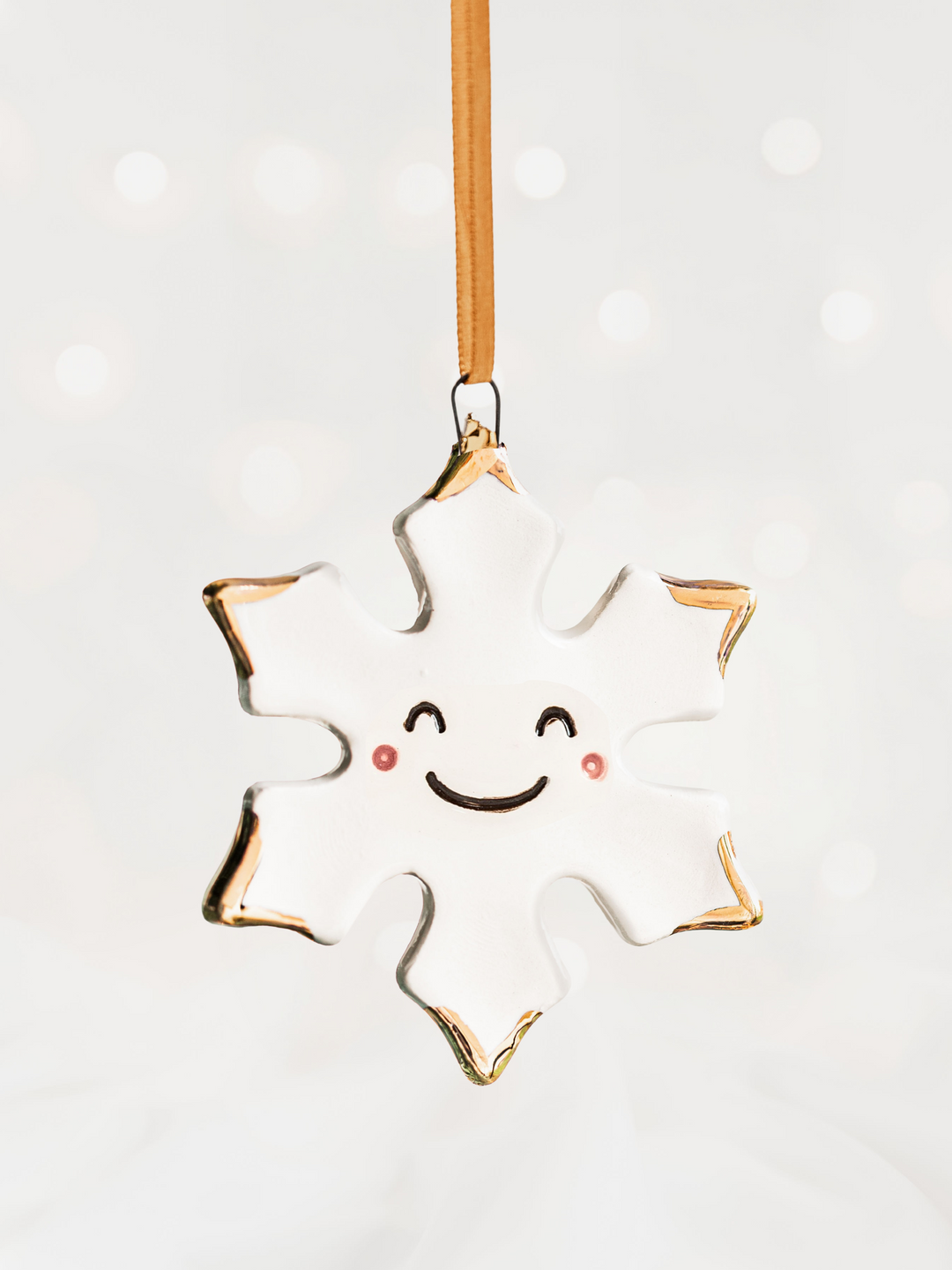Set of 2 Smiley Christmas Ornaments