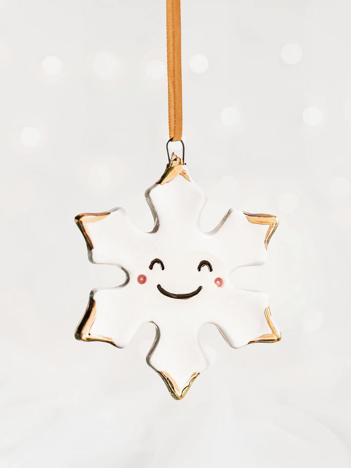 Set of 2 Smiley Christmas Ornaments