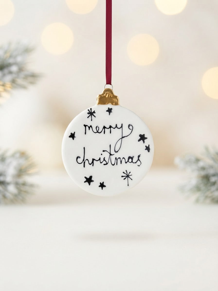 Set of 3 Merry Christmas Ornaments