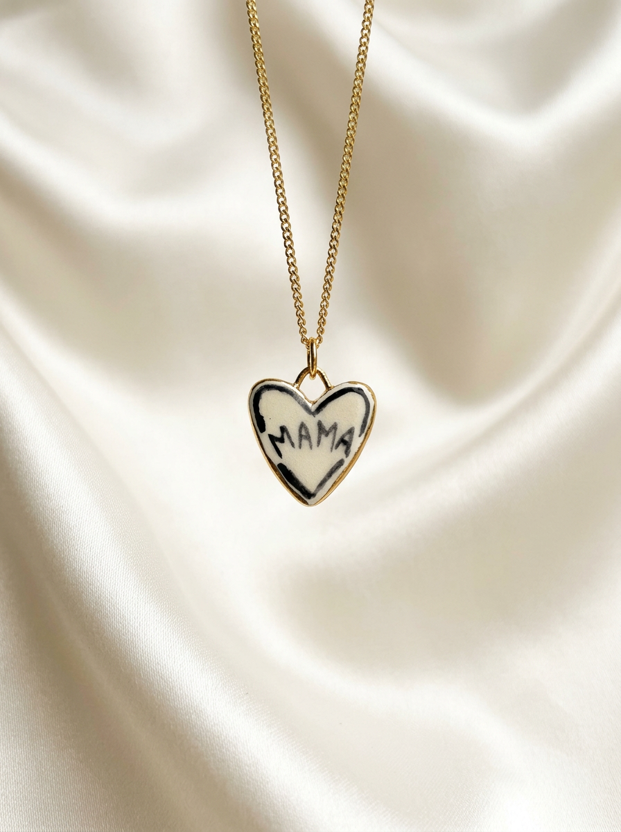 Black Mama Heart Pendant