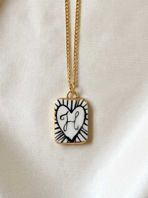 Personalised Initial Pendant with Heart