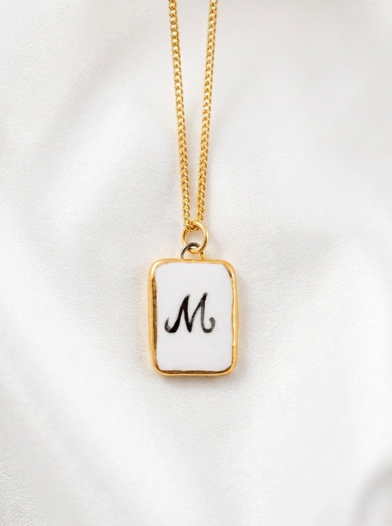 Personalised Initial Pendant - Rectangle