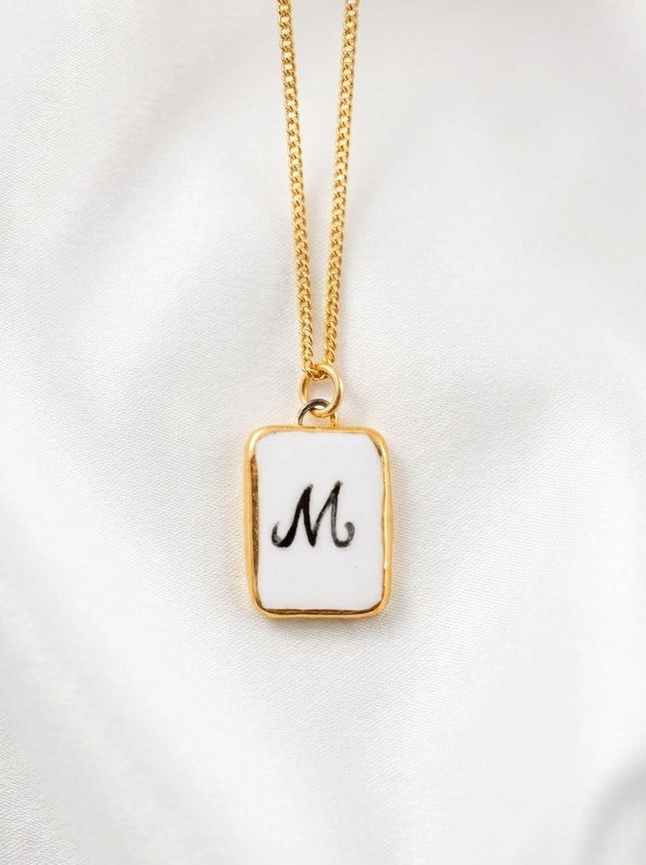 Personalised Initial Pendant - Rectangle