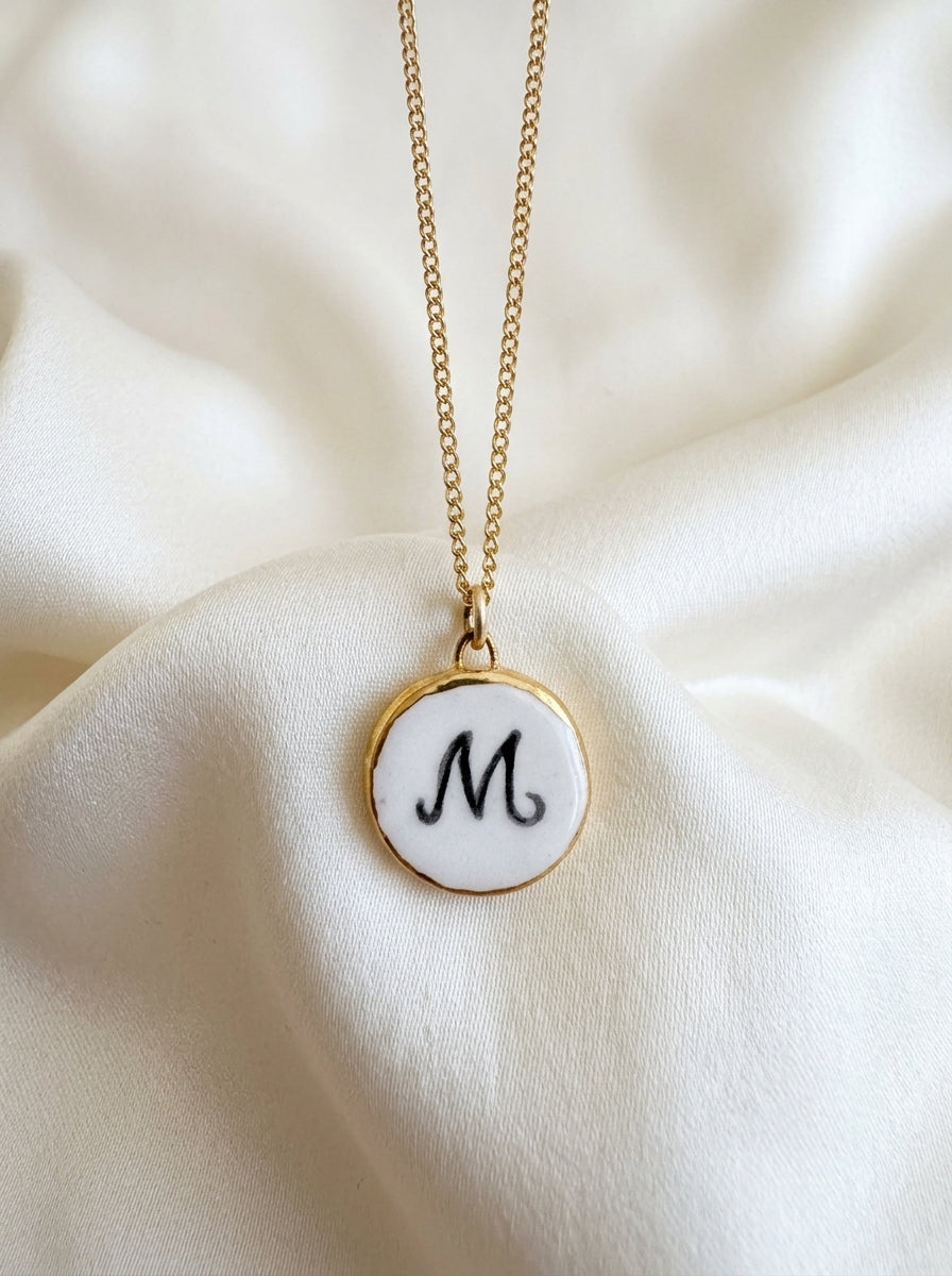 Personalised Initial Pendant -  Circle