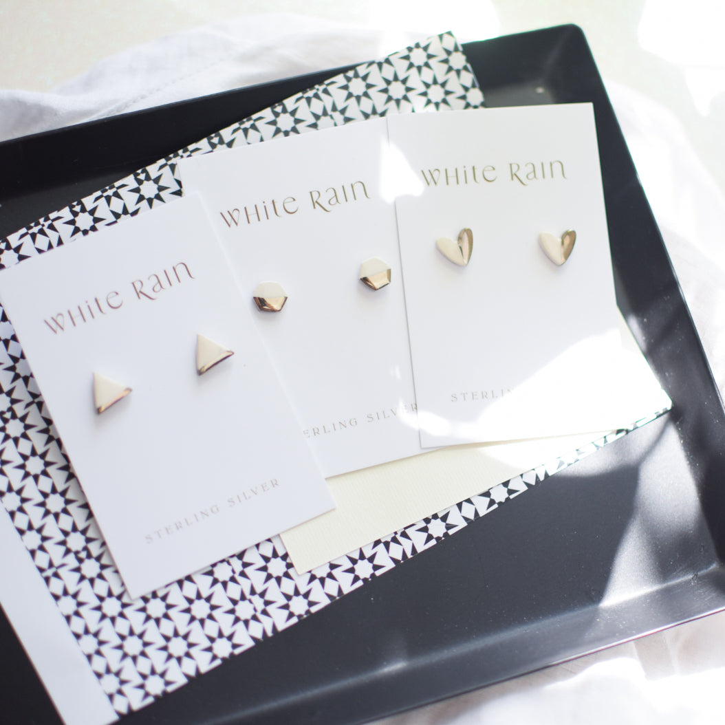 Gold Bee trinket dish and earrings Gift set