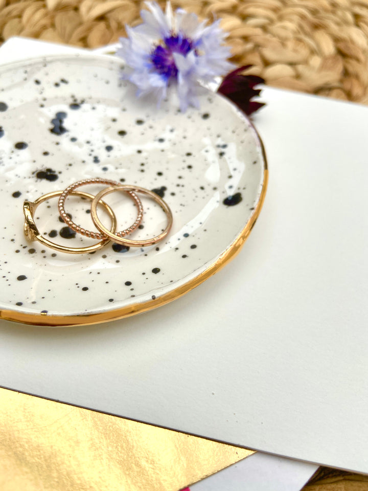 Black and white spotty Trinket dish