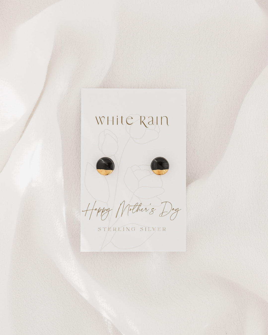 Circle shape Ceramic necklace and earrings gift set on a Happy Mother’s Day earring card