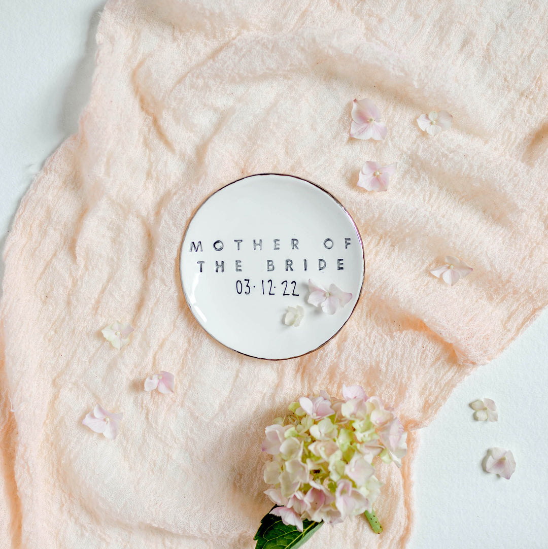 Minimal style Personalised Mother of the Bride and/or Mother of the Groom Trinket Dish