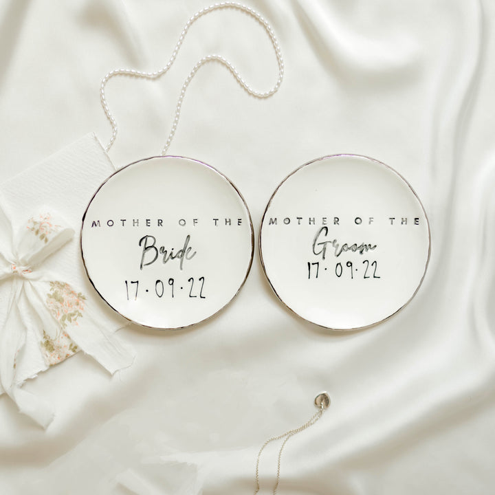 Calligraphy style Personalised Mother of the Bride and/or Mother of the Groom Trinket Dish