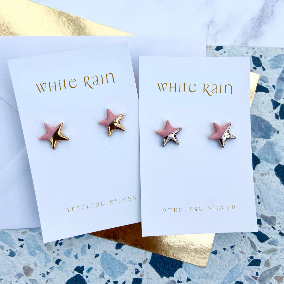 Star Ceramic Earring Studs