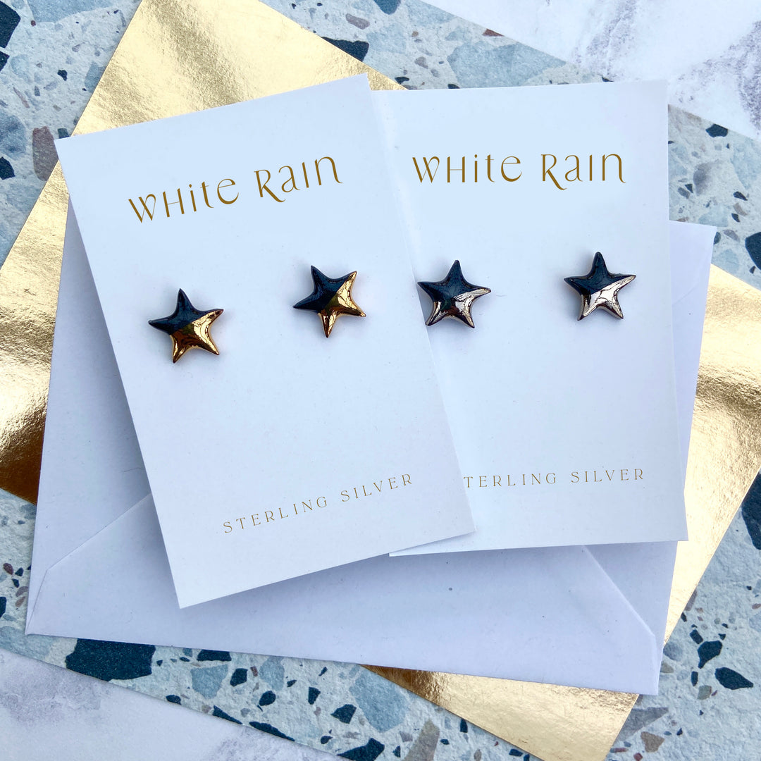 Star Ceramic Earring Studs