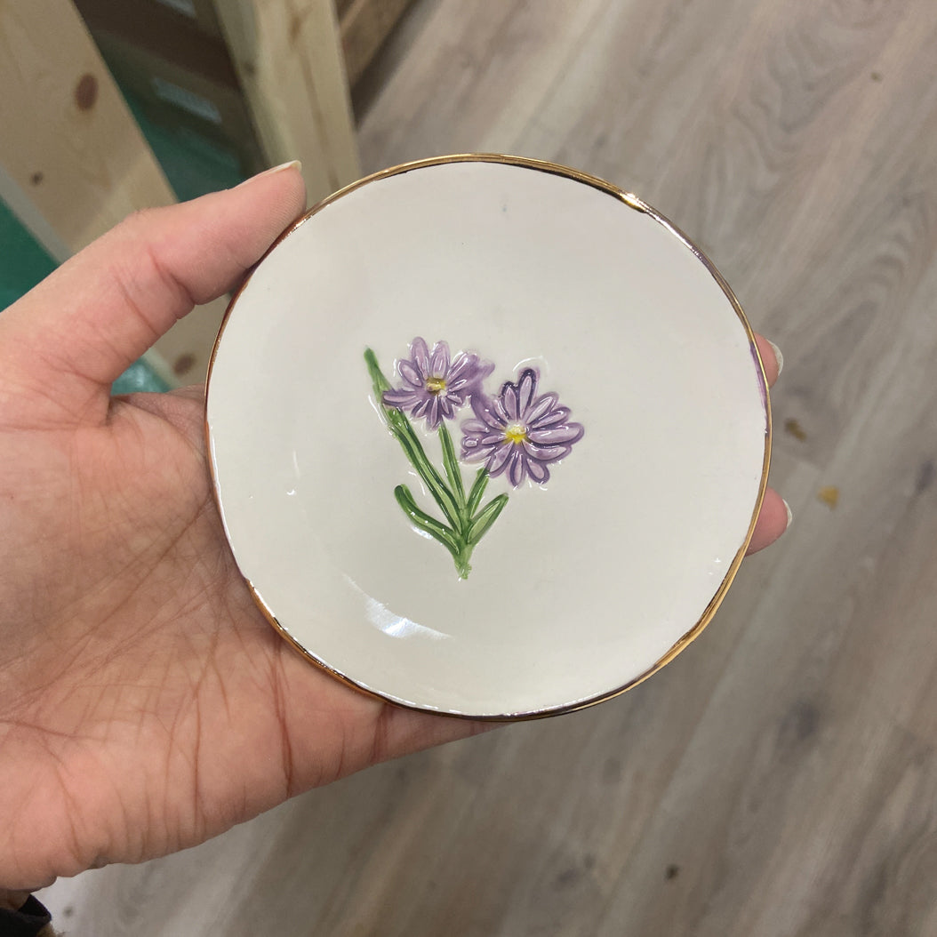 September Birth Flower Trinket dish