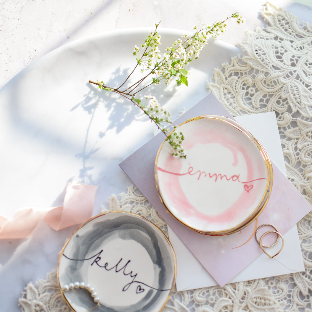 Personalised Trinket Dishes for Bridesmaid Thank You Gifts