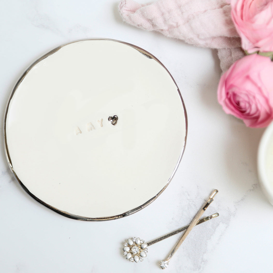 Hand stamped Personalised Trinket Dish