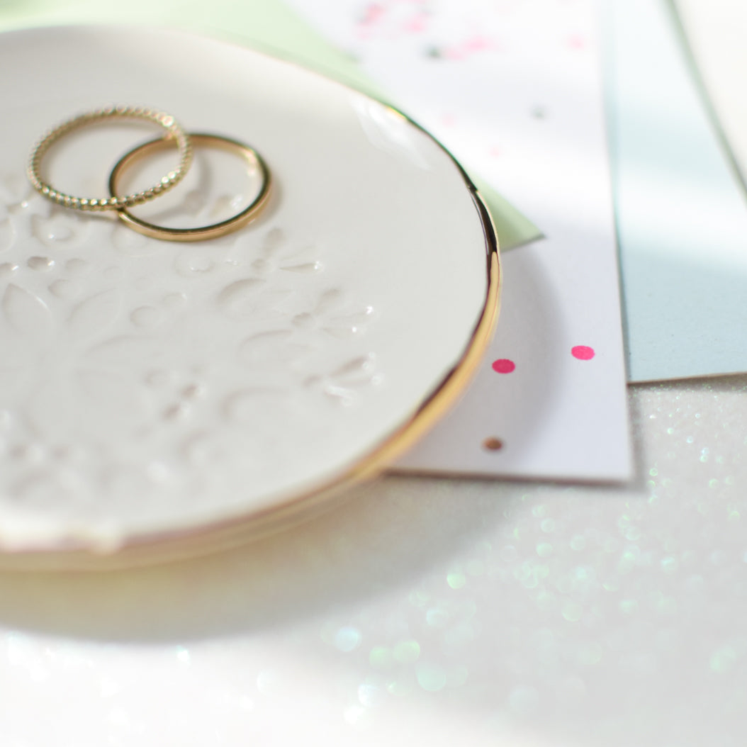 Circle Side Stamped Jewellery Dish