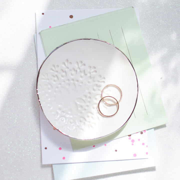 Circle Side Stamped Jewellery Dish