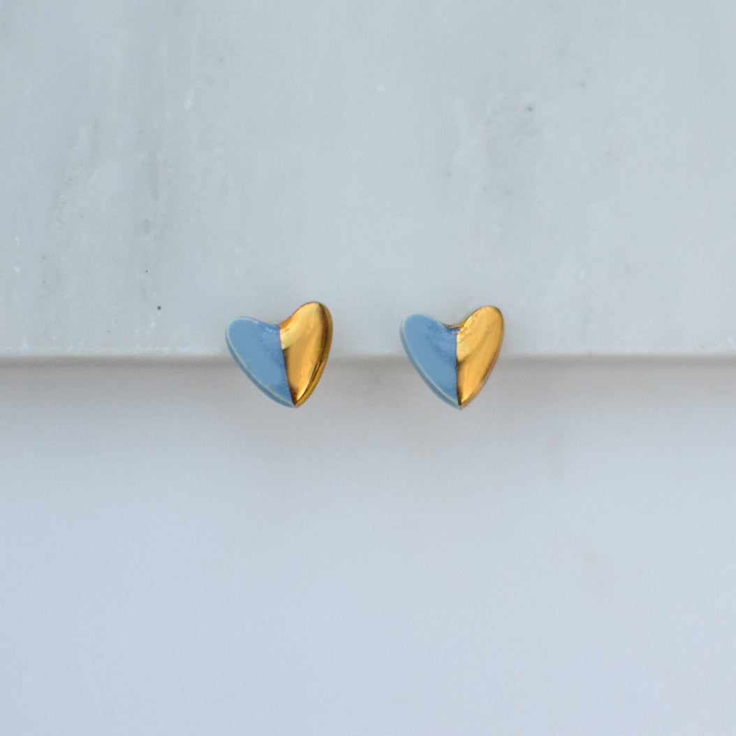 Heart shape Ceramic Stud Earrings