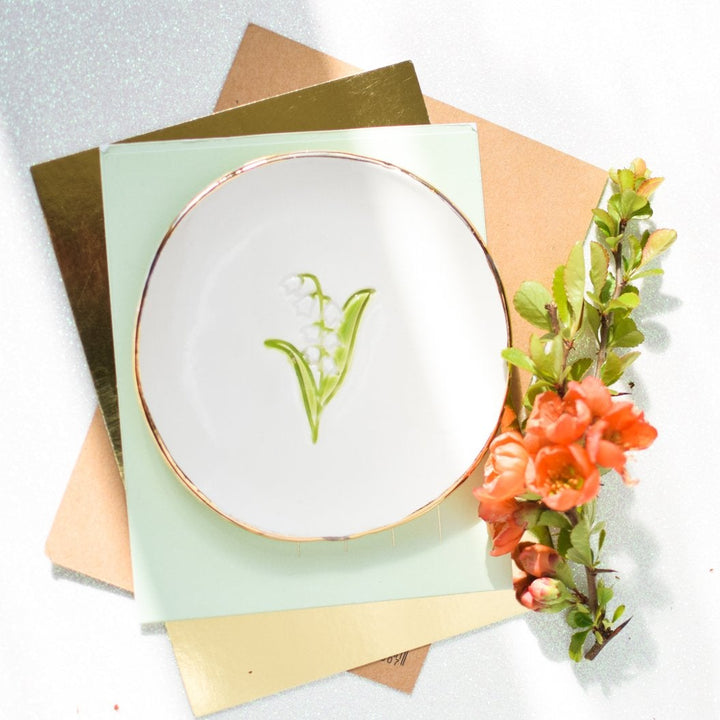 February Birth Flower Violet trinket dish