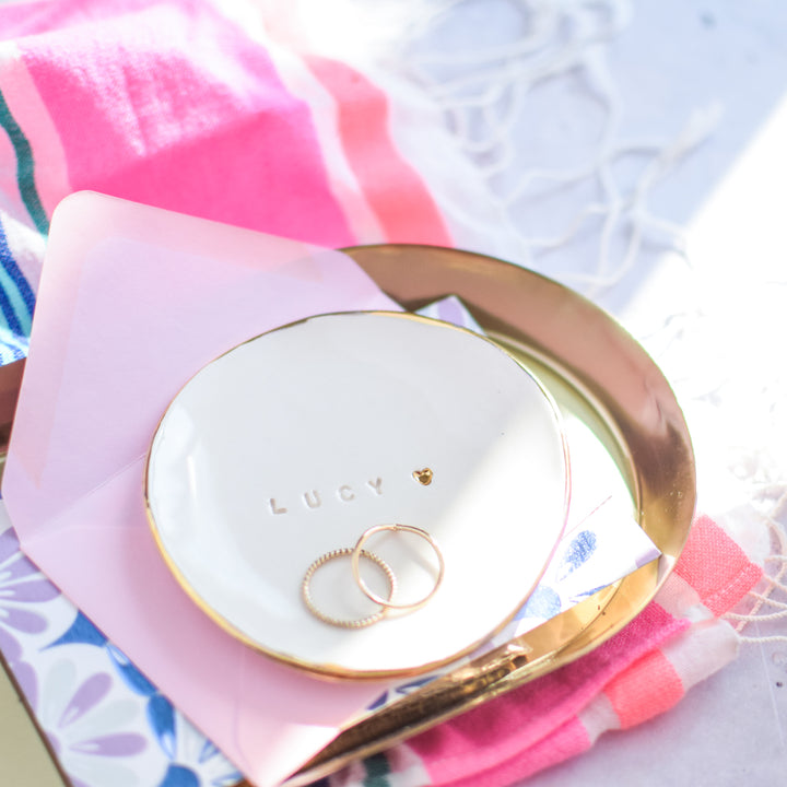 Hand stamped Personalised Trinket Dish