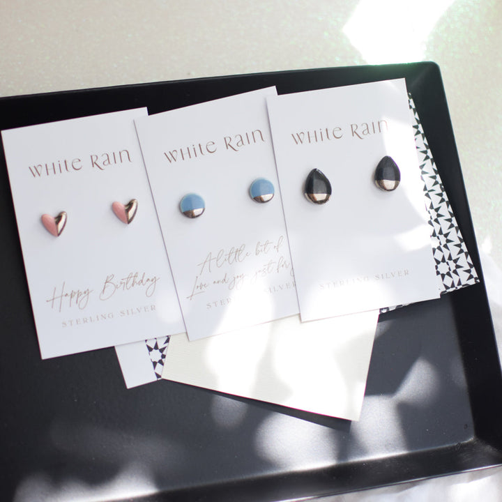 Bridal Party Gift Stud earrings with 'Thank you for being my bridesmaid' earring cards