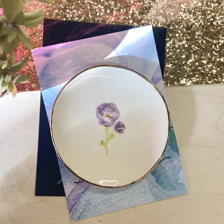 Birth Flower trinket dish